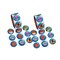 1 1/2" Multicolor Tropical Sea Creatures Paper Sticker Roll 100 Pc